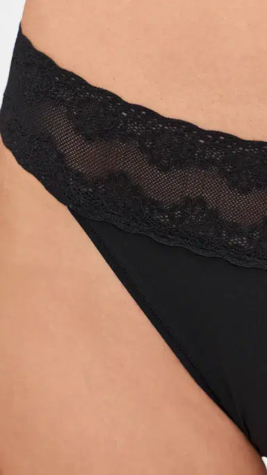Natori Bliss Perfection One Size Classic Thong 3 Pack Black One Size | Thumbnail 5 Natori Bliss Perfection One Size Classic Thong 3 Pack Black One Size | Thumbnail 5