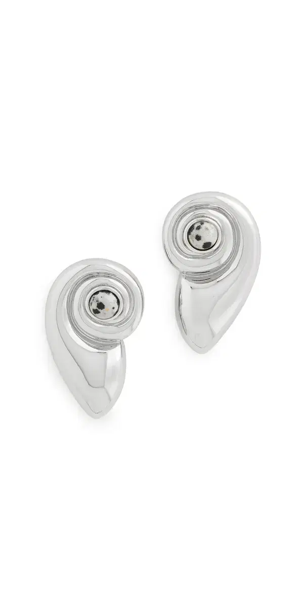 Luv Aj The Palma Shell Studs Silver One Size