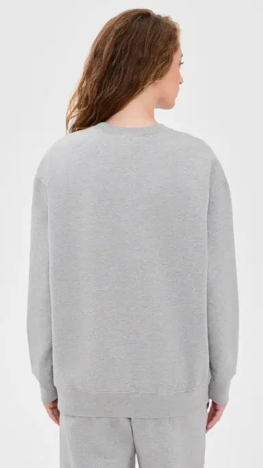 Adidas Essential Fleece Crew Sweatshirt Medium Grey Heather M | Thumbnail 3 Adidas Essential Fleece Crew Sweatshirt Medium Grey Heather M | Thumbnail 3