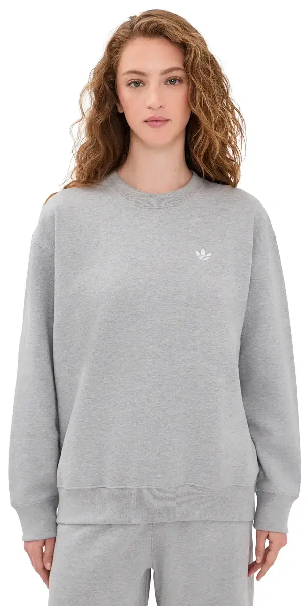adidas Essential Fleece Crew Sweatshirt edium Grey Heather