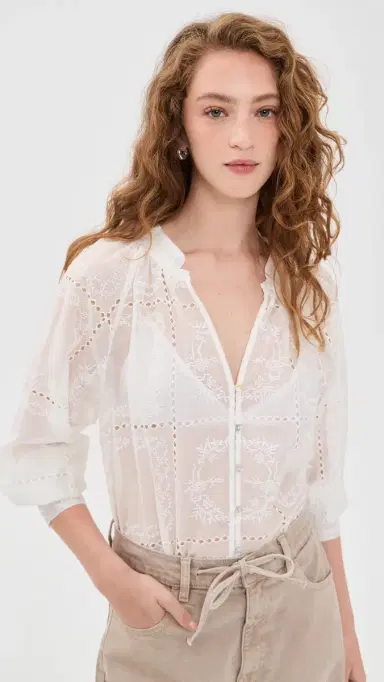 RAILS Francine Blouse Ivory Handkerchief L | Thumbnail 2