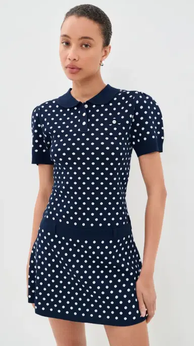 Sandy Liang Tumi Sweater Dress Navy Multi M | Thumbnail 2