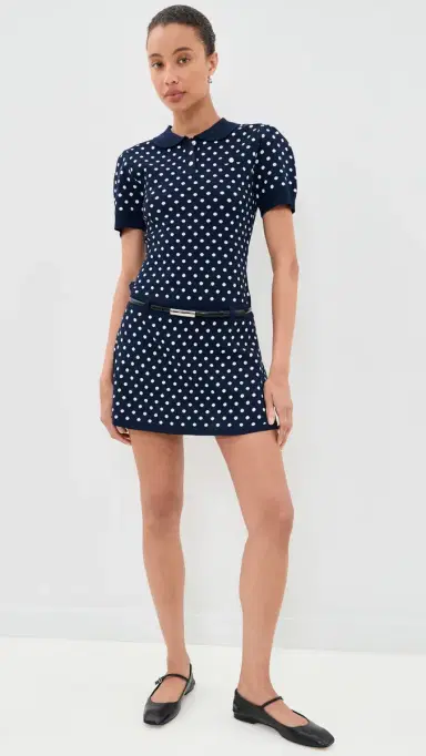 Sandy Liang Tumi Sweater Dress Navy Multi M | Thumbnail 5