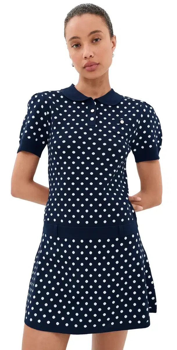 Sandy Liang Tumi Sweater Dress Navy ulti