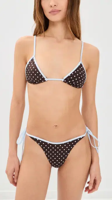 Lioness Rio Tie Bikini Bottoms CHOCOATE BUE POKA | Thumbnail 4