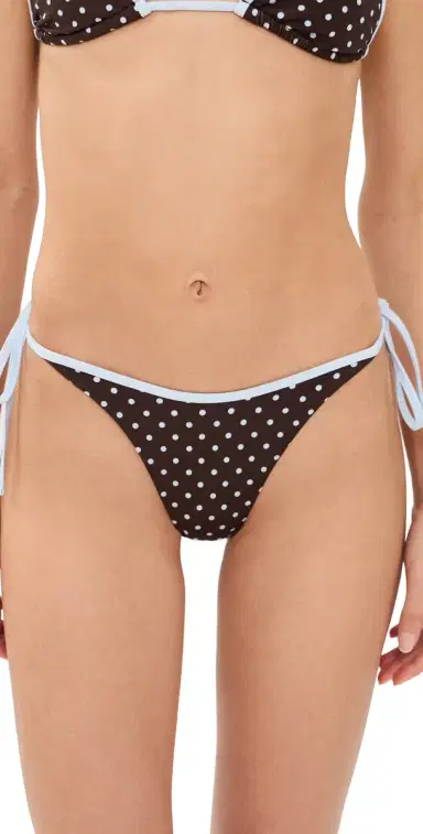 Lioness Rio Tie Bikini Bottoms CHOCOATE BUE POKA | Thumbnail 1