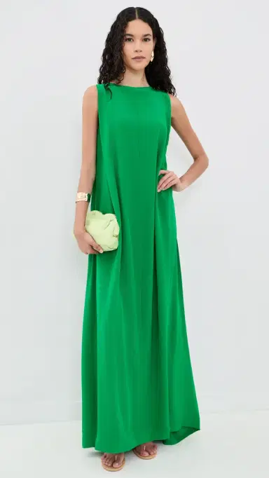 Staud Dalia Silk Dress Kelly S | Thumbnail 2