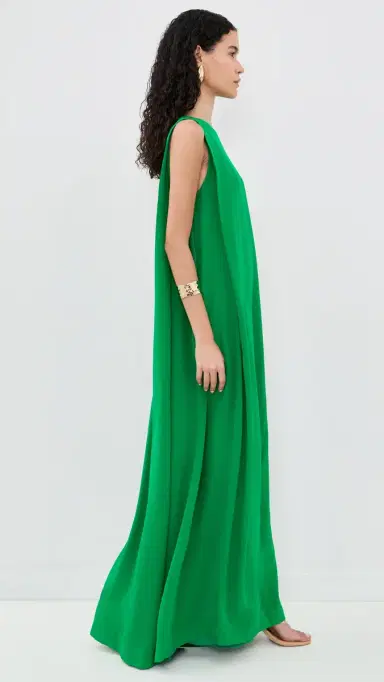 Staud Dalia Silk Dress Kelly S | Thumbnail 4