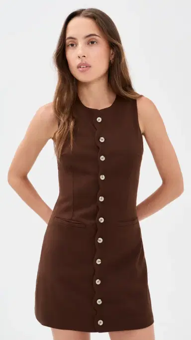 SEVEN WONDERS Stella Mini Dress Chocolate S | Thumbnail 2