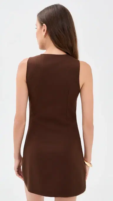 SEVEN WONDERS Stella Mini Dress Chocolate S | Thumbnail 3