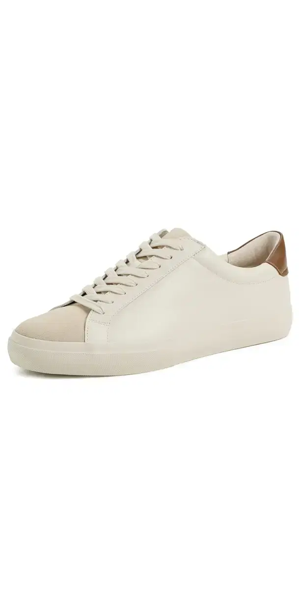Vince Fulton Leather Sneakers pebble white