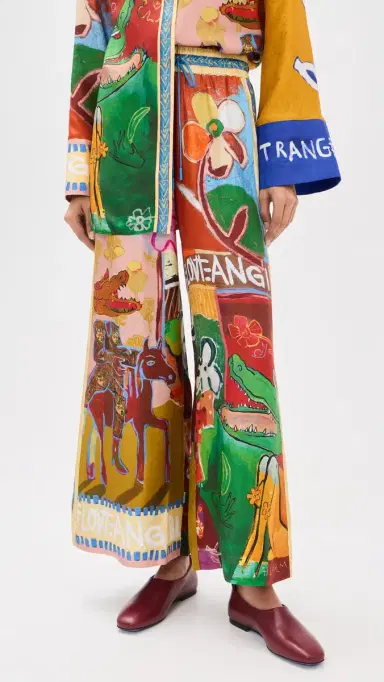 ALÉMAIS Mlak Silk Pants Multi | Thumbnail 2