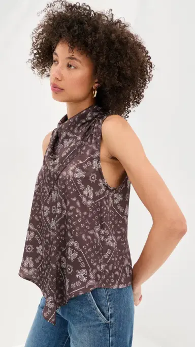 LE BOP Riley Blouse Brown Bandana L | Thumbnail 4