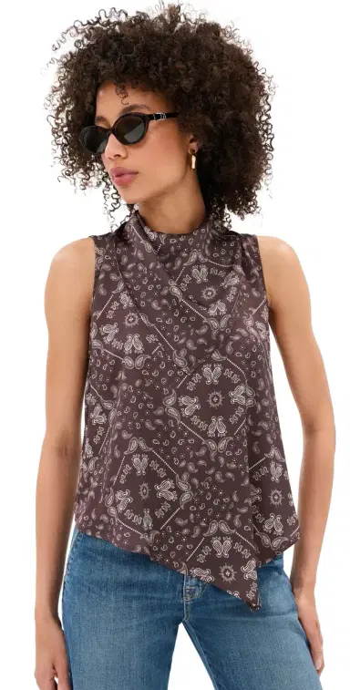 LE BOP Riley Blouse Brown Bandana L | Thumbnail 1