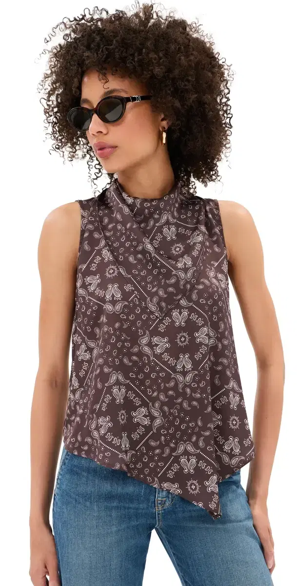 Riley Blouse Brown Bandana