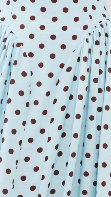 Seven Wonders Sammi Midi Dress Sky Blue/Choc Polka | Thumbnail 6 Seven Wonders Sammi Midi Dress Sky Blue/Choc Polka | Thumbnail 6