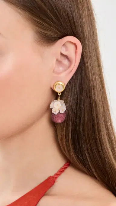 Brinker + Eliza Strawberry Sunset Earrings Strawberry Multi One Size | Thumbnail 3