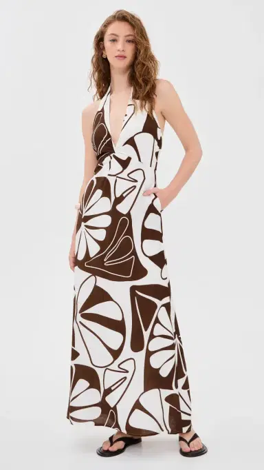 SEVEN WONDERS aga Maxi Dress andy Chocolate/White | Thumbnail 2
