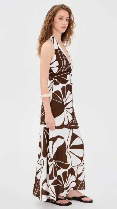 SEVEN WONDERS aga Maxi Dress andy Chocolate/White | Thumbnail 4