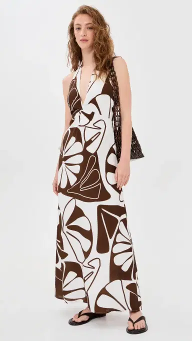 SEVEN WONDERS aga Maxi Dress andy Chocolate/White | Thumbnail 5