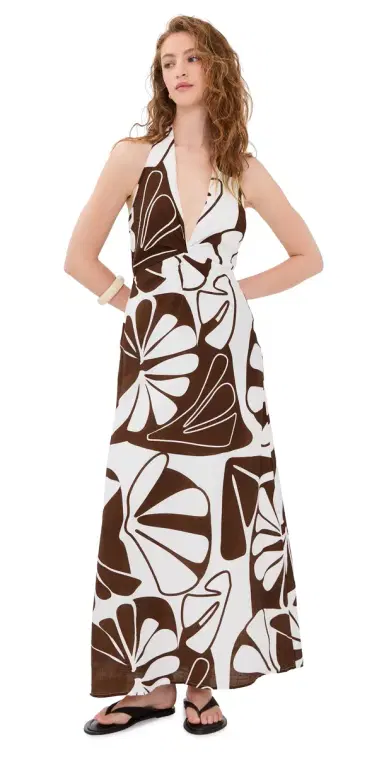 SEVEN WONDERS aga Maxi Dress andy Chocolate/White | Thumbnail 1