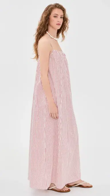 o.p.t o. p.t Market Cotton Maxi Dress Red Stripe S | Thumbnail 4 o.p.t o. p.t Market Cotton Maxi Dress Red Stripe S | Thumbnail 4