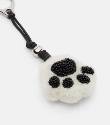 Loewe Paw shearling and leather bag charm | Thumbnail 2 Loewe Paw shearling and leather bag charm | Thumbnail 2