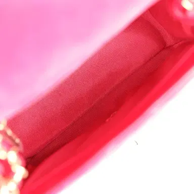 Chanel Chanel Mini Pearl Crush Square Flap Bag Fuchsia Velvet Light Gold Hardware | Thumbnail 10