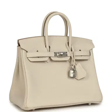 HERMÈS Hermes Birkin 25 Craie Togo Palladium Hardware | Thumbnail 2 HERMÈS Hermes Birkin 25 Craie Togo Palladium Hardware | Thumbnail 2