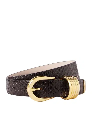 Déhanche Hollyhock Viper Snake-effect Leather Belt | Thumbnail 1 Déhanche Hollyhock Viper Snake-effect Leather Belt | Thumbnail 1