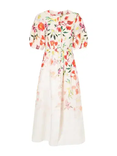 Gabriela Hearst Ignis Floral- Printed Linen And Cotton Midi Dress | Thumbnail 1