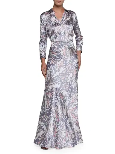 L'Agence Women's Ryker Butterfly-Print Silk Maxi Skirt - Multi Butterfly Wing - Size 16 | Thumbnail 2 L'Agence Women's Ryker Butterfly-Print Silk Maxi Skirt - Multi Butterfly Wing - Size 16 | Thumbnail 2