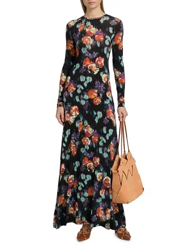 Ulla Johnson Women's Amari Floral Long-Sleeve Maxi Dress - Nocturne - Size XL | Thumbnail 2 Ulla Johnson Women's Amari Floral Long-Sleeve Maxi Dress - Nocturne - Size XL | Thumbnail 2