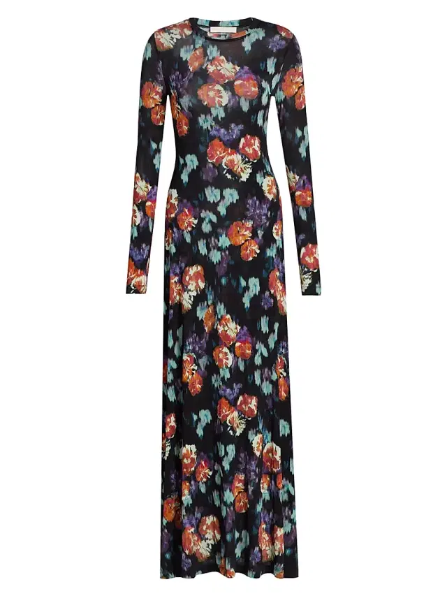 Women's Amari Floral Long-Sleeve Maxi Dress - Nocturne