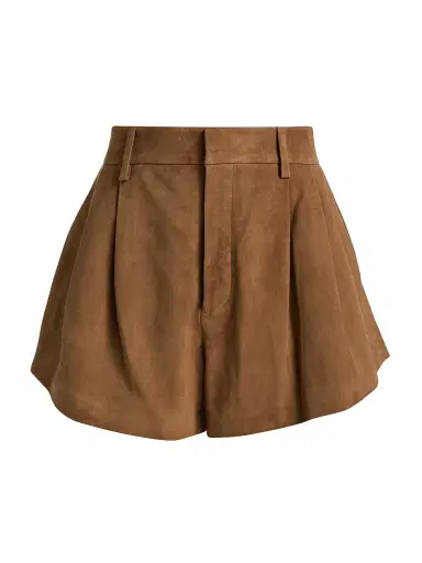 Frame Women's The Suede Utility Shorts - Chai - Size 8 | Thumbnail 1