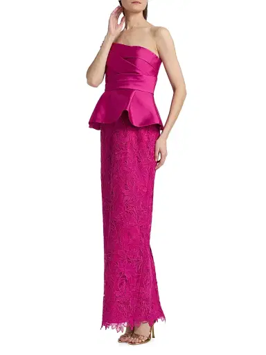 THEIA Women's Colby Mikado & Lace One-Shoulder Gown - Kyoto Dust - Size 16 | Thumbnail 4 THEIA Women's Colby Mikado & Lace One-Shoulder Gown - Kyoto Dust - Size 16 | Thumbnail 4