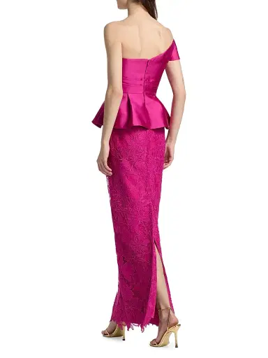 THEIA Women's Colby Mikado & Lace One-Shoulder Gown - Kyoto Dust - Size 16 | Thumbnail 5 THEIA Women's Colby Mikado & Lace One-Shoulder Gown - Kyoto Dust - Size 16 | Thumbnail 5