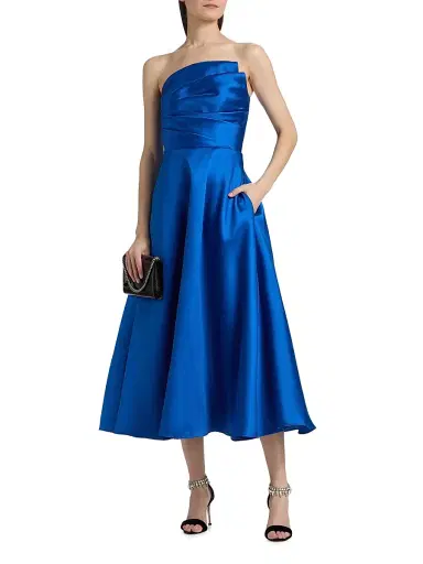 THEIA Women's Salem Strapless Cocktail Tea-Length Dress - Sapphire Eclipse - Size 16 | Thumbnail 3 THEIA Women's Salem Strapless Cocktail Tea-Length Dress - Sapphire Eclipse - Size 16 | Thumbnail 3