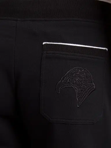 Stefano Ricci Men's Cotton Jogging Trousers Signature Eagle - Black | Thumbnail 4 Stefano Ricci Men's Cotton Jogging Trousers Signature Eagle - Black | Thumbnail 4