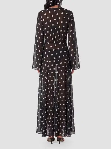 NICHOLAS Women's Marella Polka Dot Maxi Dress - Black  Polka Dot | Thumbnail 3