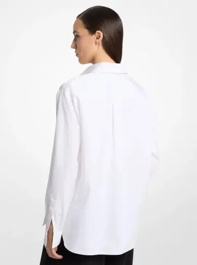 Michael Kors Collection Katia Cotton Poplin Shirt in | Thumbnail 3 Michael Kors Collection Katia Cotton Poplin Shirt in | Thumbnail 3