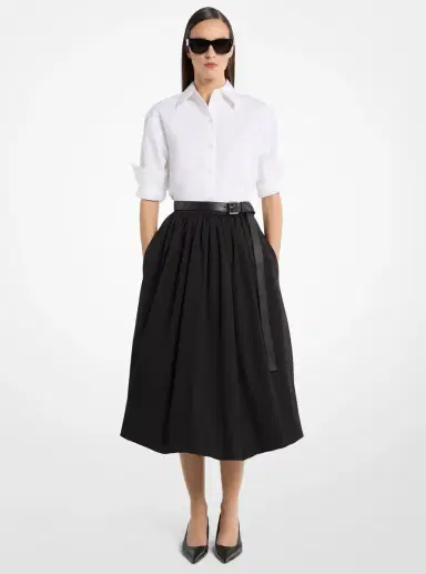 Michael Kors Collection Cotton Poplin Bubble Skirt | Thumbnail 2