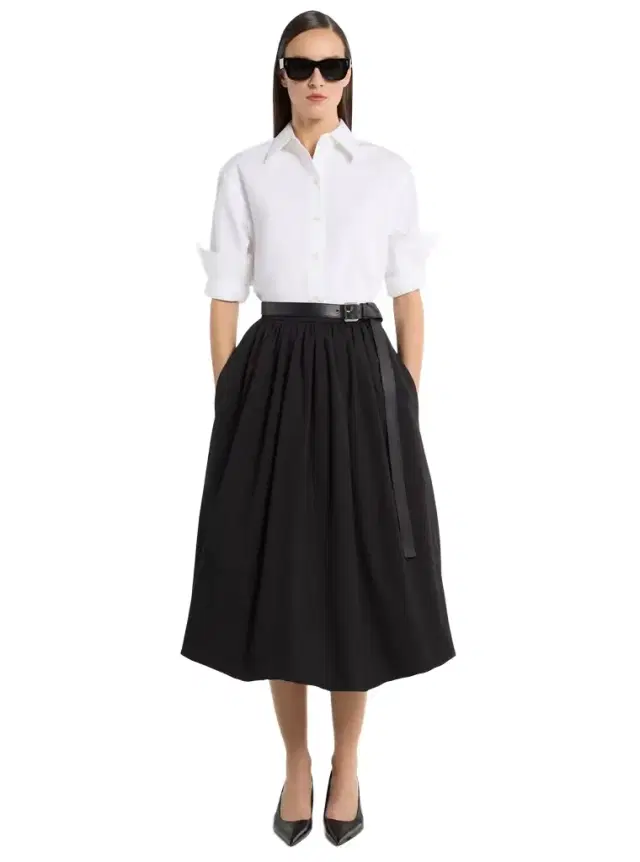 Cotton Poplin Bubble Skirt