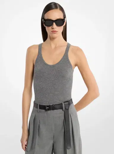 Michael Kors Collection Cashmere Blend Tank Top | Thumbnail 2