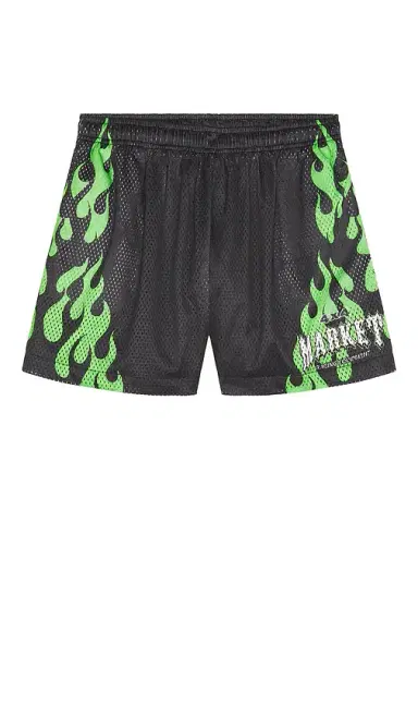 Market Toxic Flames Mesh Shorts | Thumbnail 5 Market Toxic Flames Mesh Shorts | Thumbnail 5