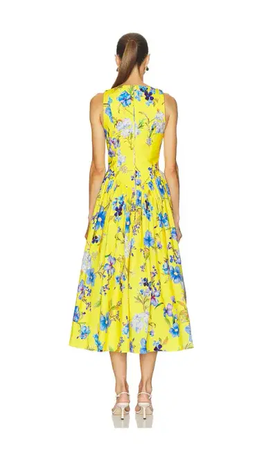 Hemant & Nandita Boat Neck Midi Dress | Thumbnail 3