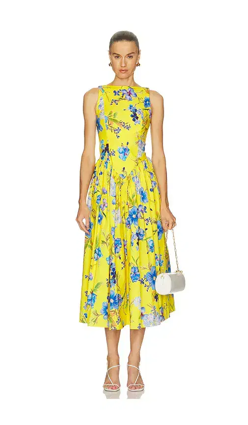 Boat Neck Midi Dress