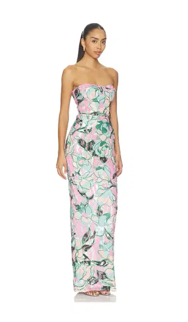 Bronx and Banco Calypso Sequin Dahlia Strapless Maxi Dress | Thumbnail 2 Bronx and Banco Calypso Sequin Dahlia Strapless Maxi Dress | Thumbnail 2