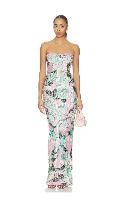 Bronx and Banco Calypso Sequin Dahlia Strapless Maxi Dress | Thumbnail 1 Bronx and Banco Calypso Sequin Dahlia Strapless Maxi Dress | Thumbnail 1