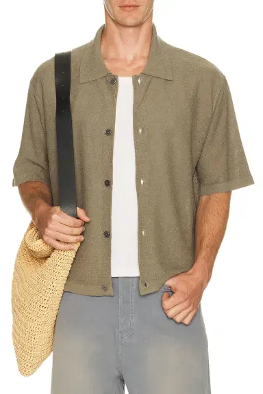 Frame Light Cotton Silk Short Sleeve Cardigan | Thumbnail 3 Frame Light Cotton Silk Short Sleeve Cardigan | Thumbnail 3